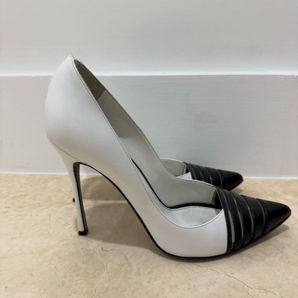 Sergio Rossi Black and White Pumps